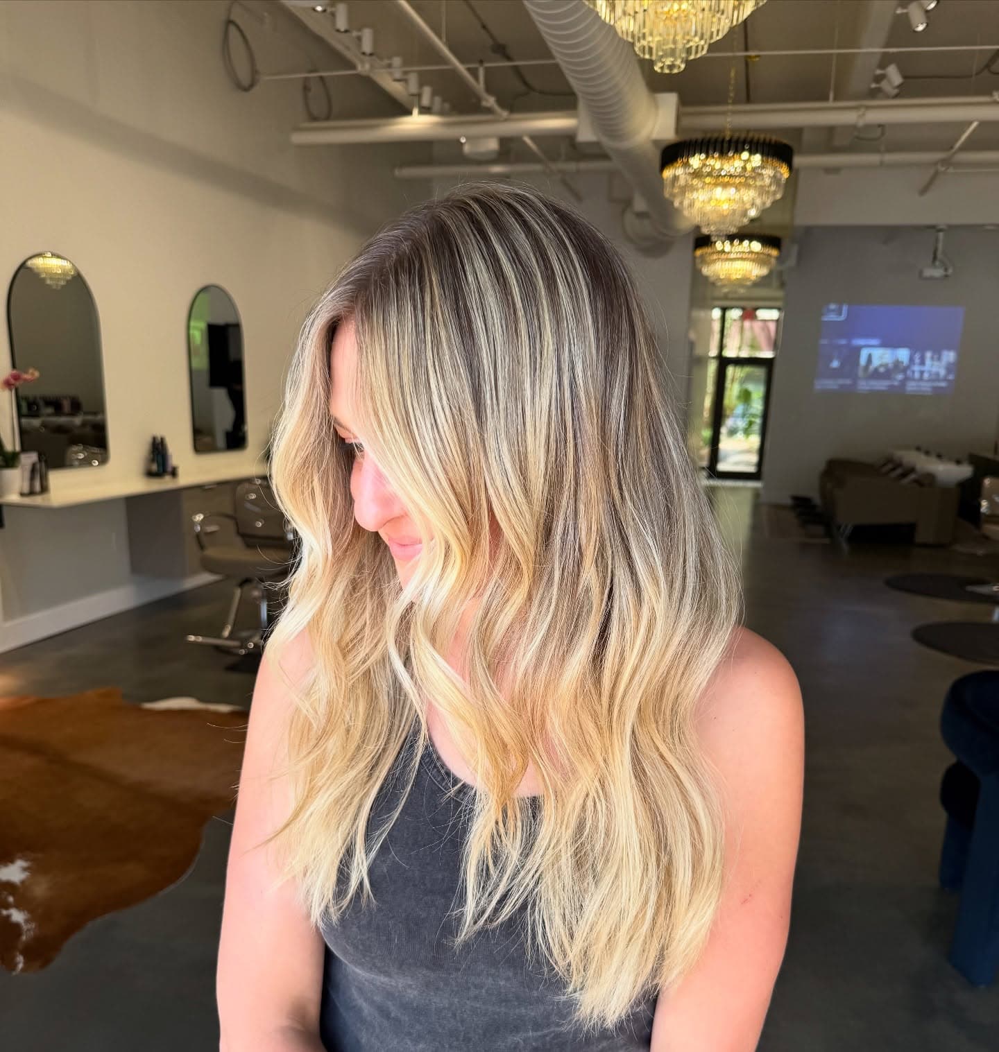 Lived-in balayage blonde